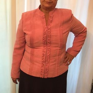 Faux suede pink jacket